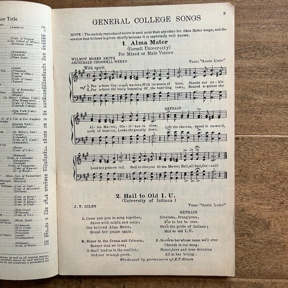 SONGS OF THE CAMPUS music book - Picture 4 of 6